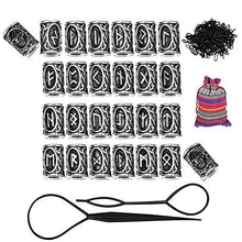 Carica l&#39;immagine nel visualizzatore di Gallery, CASSIECA 26 Pezzi di Perline Rune E Fasce Gomma Nera Serra dei... - Ilgrandebazar