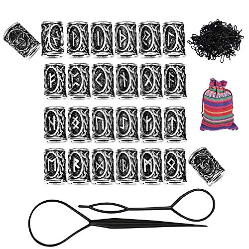 CASSIECA 26 Pezzi di Perline Rune E Fasce Gomma Nera Serra dei... - Ilgrandebazar