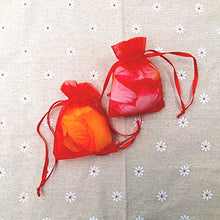 Carica l'immagine nel visualizzatore di Gallery, JZK 50 x Rosso 7x9cm sacchetti coulisse organza portaconfetti