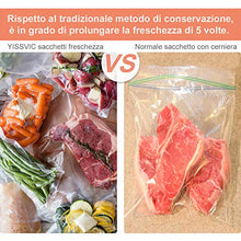 Carica l&#39;immagine nel visualizzatore di Gallery, YISSVIC Sacchetti per Sottovuoto, 2 Rotoli 20x500 cm +2 28x500 cm...