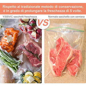 YISSVIC Sacchetti per Sottovuoto, 2 Rotoli 20x500 cm +2 28x500 cm...