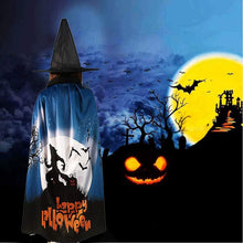Carica l'immagine nel visualizzatore di Gallery, WENTS Costume da Strega di Halloween, Costume da Mago con Cappello da Mago Mantello per Bambini Ragazzo Ragazza Costume Cosplay Festivel Stile Stella (Fantasma)