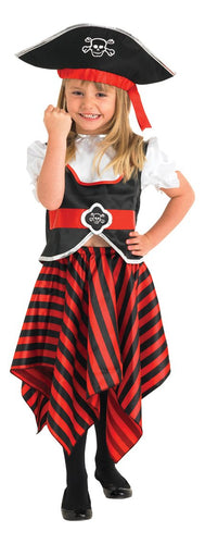 Rubie's Raggy Travestimento da Pirata per Ragazze - Costume Bambini - Medium...