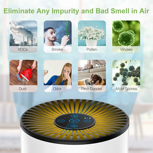 Purificatore d'Aria HEPA con Aromaterapia, Decibel Basso,Ottimo per...