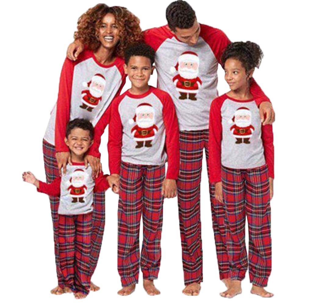 Pigiama Famiglia Coordinato Natale - Tuta 2 Pezzi Uomo Donna Bambino, Maglia Manica Lunga