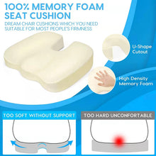 Carica l'immagine nel visualizzatore di Gallery, Cuscino Sedia Ufficio Ergonomico - Memory Foam Cuscino Sedia del Coccige per Sedia Rotelle, Cuscino Auto per Sollievo dal Dolore Alla Schiena e Alle Emorroidi Della Sciatica del Coccige