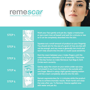Remescar - Borse Occhi e Occhiaie Scure - Crema per le borse sotto gli occhi - Eliminare le borse sotto gli occhi - Trattamento istantaneo per eliminare le borse sotto gli occhi per uomo e donna