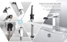 Carica l&#39;immagine nel visualizzatore di Gallery, ZREE Rubinetto Bagno lavabo Cascata, Miscelatore Lavabo Normale, Wf01