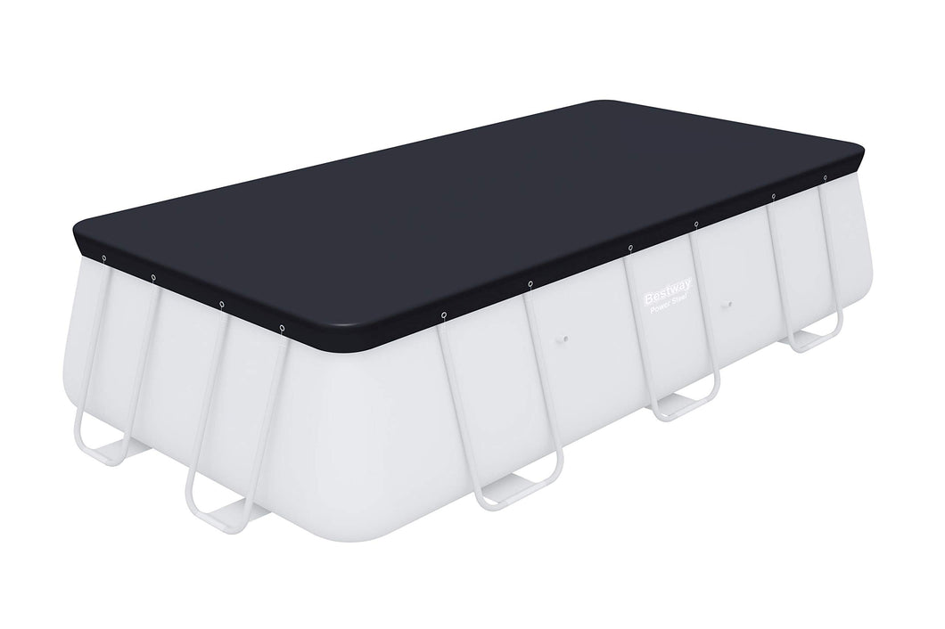 bestway- Flowclear PVC-Abdeckplane 396x185 cm, Grau, für Power Multicolore