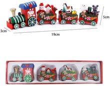 Carica l&#39;immagine nel visualizzatore di Gallery, 1 PC Mini Trenino di Natale in Legno Set di 3 carrozze Deluxe Set di Treni per Decorazioni e Regali Natalizi, Feste, Ornamenti per la Scuola Materna