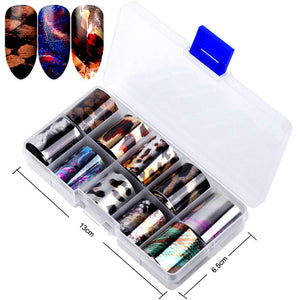 30 colori Nail Foil Transfer Stickers, Kalolary Adesivi Unghie Colore 1 - Ilgrandebazar