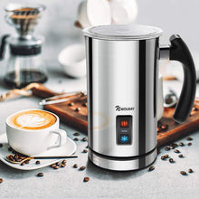 Carica l&#39;immagine nel visualizzatore di Gallery, Montalatte elettrico automatico da 500 watt 240 ml in acciaio inossidabile adatto per rivestimento antiaderente schiuma di latte caldo e freddo facile da pulire