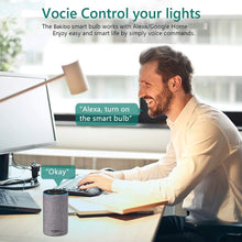 Carica l&#39;immagine nel visualizzatore di Gallery, bakibo Lampadina Wifi Intelligente Led Smart Dimmerabile 9W 1000Lm, E27 Multicolore Lampadina Compatibile con Alexa e Google Home, A19 90W Equivalente RGBCW Colore Cambiante Lampadina, 2 Pcs