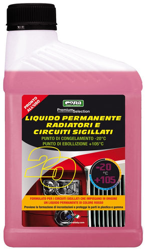 CORA 0020 Liquido Radiatori Auto, -20°C, Rosso