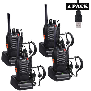 Walkie Talkie Ricaricabil Lunga Distanza Walky Talky Professionali 4pack - Ilgrandebazar