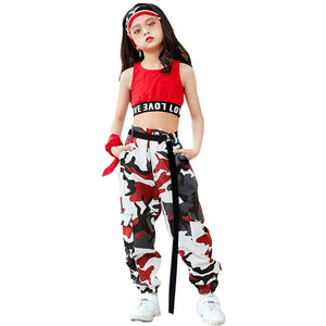 LOLANTA 2 Pezzi Ragazze Hip Hop Street Dance Solo Vestiti Set Crop Tank Top... - Ilgrandebazar