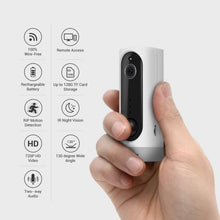 Carica l'immagine nel visualizzatore di Gallery, Videocamera di Sorveglianza, Telecamera di Sicurezza IP Ricaricabile con Batteria Incorporata e Rilevamento del Movimento PIR, Visione Notturna, LED a Infrarossi, Audio Bidirezionale