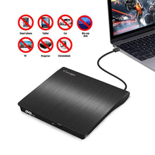 Carica l&#39;immagine nel visualizzatore di Gallery, Masterizzatore DVD CD Externo, Cocopa Unità 3.5 x 2.6 x 0.3 inches, Black-G - Ilgrandebazar