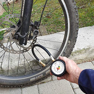 Bamax BX106FM Manometro Provapressione Pneumatici Semiprofessionale, Nero - Ilgrandebazar
