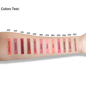 12Pcs Rossetto Matte Liquido Tinta Labbra a Lunga 12 pcs, Super Grace - Ilgrandebazar