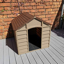 Carica l'immagine nel visualizzatore di Gallery, Cuccia per Cani Taglia Media in Resina PVC Smontabile Tetto Marrone - Ilgrandebazar