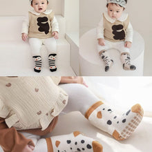 Carica l'immagine nel visualizzatore di Gallery, FedMois 5 paia calzini antiscivolo invernali termici in cotone bimbi bambini, pinguino, 0-1 anno