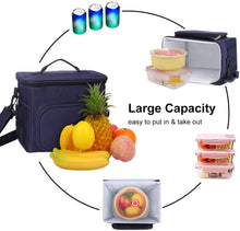 Carica l&#39;immagine nel visualizzatore di Gallery, esonmus Borsa Termica Pranzo, Borse Frigo Piccola Cibo Alimentazione con Grande capacità e Maniglia Durevole Lunch Box per Campeggio Lavoro Scuola Picnic 10L (Blu)