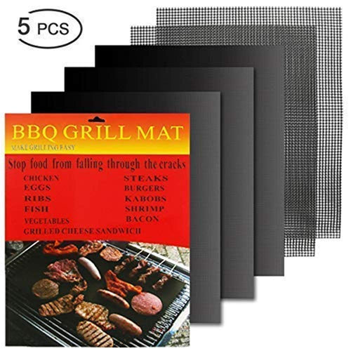 Hootracker BBQ Grill Mat Confezione di 5 tappetini antiaderenti... - Ilgrandebazar