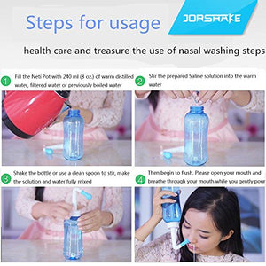JORSHAKE Lavaggio Nasale Nuovo prodotto 500ml Manuale per Lavaggi Nasali Blu - Ilgrandebazar