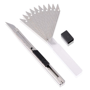 Ehdis® Light Duty 9 millimetri Snap Fuori 30 gradi Lame Slim guaina argento - Ilgrandebazar