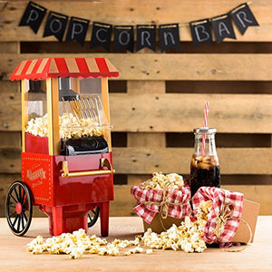 Gadgy Popcorn Machine - Retro Macchina Pop Corn Compatta, Aria Calda Senza... - Ilgrandebazar