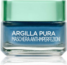 Carica l'immagine nel visualizzatore di Gallery, L'Oréal Paris Maschera per il Viso Argilla Pura, Azione Anti-Imperfezioni, Agisce sui Punti Neri e Ristringe Pori, con Alga Marina e 3 Argille Minerali, 50 ml