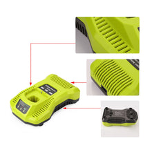 Carica l&#39;immagine nel visualizzatore di Gallery, Powilling 18V 5,0Ah Li-Ion Batteria di Ricambio Ryobi + Caricabatterie Ryo-2