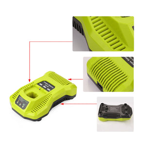 Powilling 18V 5,0Ah Li-Ion Batteria di Ricambio Ryobi + Caricabatterie Ryo-2