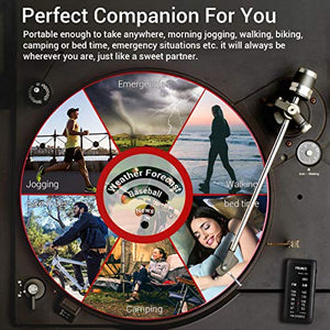 Radio FM/AM a transistor portatile tascabile PRUNUS J-982, con modalità Nero
