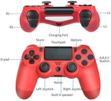 Carica l&#39;immagine nel visualizzatore di Gallery, Evaliss PS4 Controller, Wireless Gamepad Controller for Playstation 4 Red