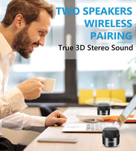 Carica l&#39;immagine nel visualizzatore di Gallery, 【Vero Suono Stereo】 moosen Abbinamento di due Altoparlanti form HD Surround Suono Stereo Cassa Bluetooth, TWS Altoparlante Bluetooth Wireless Portatile per Casa Festa Film TV Outdoor - 2 pack