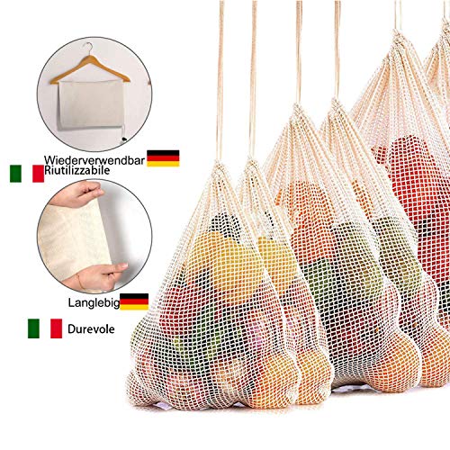 Sacchetti A Rete In Poliestere Per Frutta E Verdura Con - Foto 5