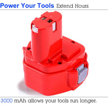 Carica l&#39;immagine nel visualizzatore di Gallery, Dosctt Batteria Sostituzione per Makita 12V 3,0Ah Ni-MH 12V-1 Pack, Rosso