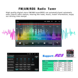 2 Din Android Autoradio GPS FM AM RDS Radio CAMECHO 17.8 x 10 x 4.8 cm, nero - Ilgrandebazar
