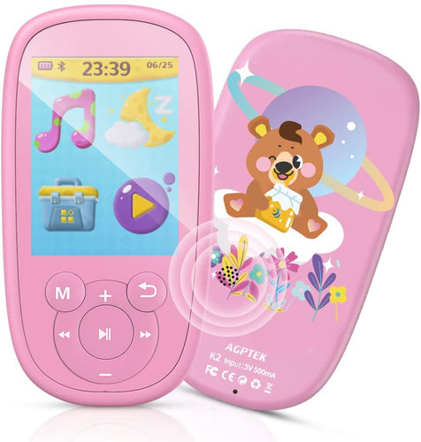 MP3 Bambini, AGPTEK Lettore MP4 con Grande schermo da 2,4 Pollichi Rosso