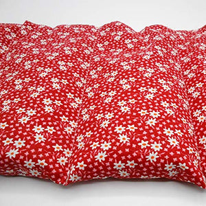 Cuscino termico "CIMETTE - ROSSO" - 50 x 20 cm (XL) - pieno di noccioli di... - Ilgrandebazar
