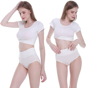 FALARY Mutande Vita Alta Donna in Cotone, Pacco da 5