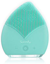 Carica l&#39;immagine nel visualizzatore di Gallery, 【Sunmay Leaf】SUNMAY Spazzola Viso Pulizia Silicone, Massaggiatore Elettrico del viso Impermeabile Detergente viso e Esfoliante, Ricaricabile con vibrazioni Sonico Dispositivo di Pulizia del