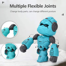 Carica l'immagine nel visualizzatore di Gallery, ALLCELE Giocattolo Gorilla in Lega Bambini, Giocattolo Robot Divertente interattivo, Occhi Touch Control LED, Regalo di Compleanno, Giocattoli Robot Gorilla per Bambini sopra i 3 Anni (Blu)