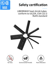 Carica l&#39;immagine nel visualizzatore di Gallery, LIBERRRWAY 532 pezzi Guaine Termorestringenti Tubo 532pcs nero, 2:1Nero1 - Ilgrandebazar