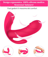 Carica l'immagine nel visualizzatore di Gallery, Massaggiatore in silicone, 100% impermeabile, massaggiatore wireless ricaricabile, 12 modalità di lavoro, doppio motore