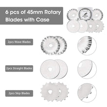Carica l&#39;immagine nel visualizzatore di Gallery, Cozywind Taglierino Rotante Cutter rotativo con Lama da 45 mm 5 Lame Blu - Ilgrandebazar