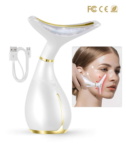 Ms.W Magnetico massaggiatore viso, Gold Massaggiatore Viso E Collo Antirughe - Ilgrandebazar