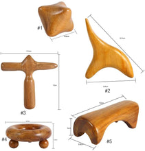 Carica l'immagine nel visualizzatore di Gallery, Legno profumato Corpo esagonale del piede Riflessologia Agopuntura Strumenti per massaggio a rullo, Digitopressione Raschiatura attiva